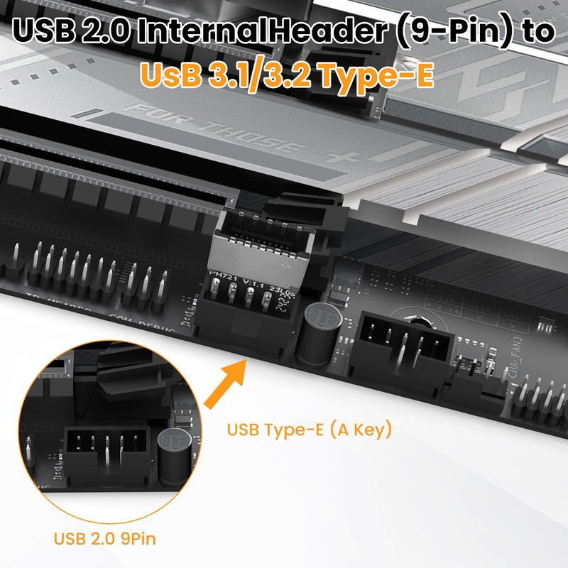 DALQUIS USB 2.0 to USB 3.2 Gen 1 Header Adapter,
