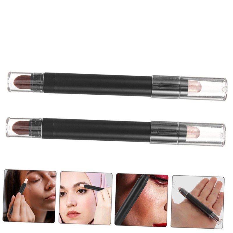 TOVINANNA 2pcs Dual End Eye Shadow Sticks with Brush for