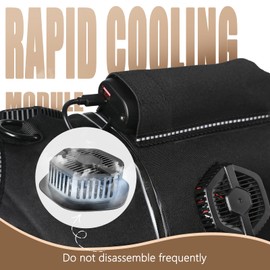 Climate-Control Dog Vest Harness | Cooling & Heating for All Seasons | Detachable Thermal Module with 10000mAh Battery | Durable Oxford Fabric & Ice-Silk Lining (XL, Black)