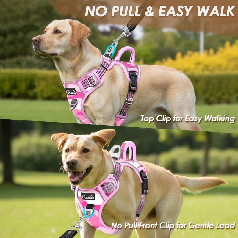 SlowTon No Pull Dog Harness, Heavy Duty No Choke Pet