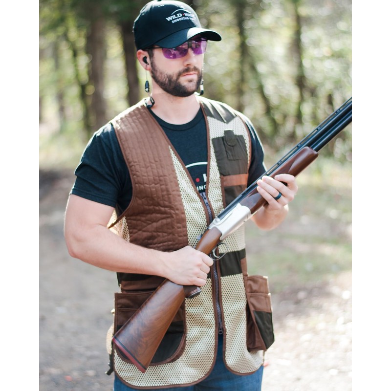 Wild Hare Shooting Gear Heatwave Mesh Vest, Forest Green/Brown (Medium,