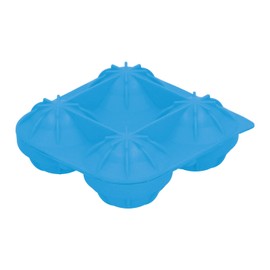 Aoveew 4 Grids Ice Form Superior Silicone Ice Ball Maker Tray, Brilliant for Home Kitchen (Blue)