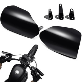 Benlari Stainless Steel Handguards, Larger Hand Guards Fit for Harley Touring Street Glide Road Glide Road King Electra Glide Bagger 2007-2023, Fit for Hydraulic Clutch & Cable Clutch Style, Black