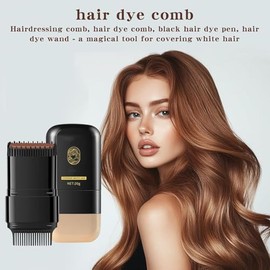 Peine Cabello Tinte, Barros Para Teñir el Pelo, Tinte de 2 en 1 en Barra, Pelo con Peine Seguro y Cómodo, Cubre Canas, Cepillo para Retoques de Cabell