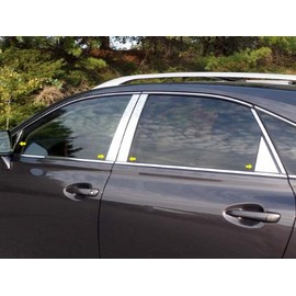 Stainless Polished Chrome Pillar Post Trim (Includes Front Mirror Piece) 10PC, Compatible with Lexus RX350 2010-2015 (4-Door, SUV)