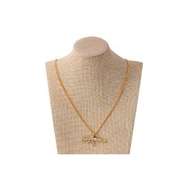 DUTACK Creative Hip Hop Submachine Gun Pendant Necklace Crystal Ak 47 Rhinestone Bling Chain Necklace Women Men Rapper Jewelry