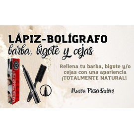 JYE Lapiz Bolígrafo para rellenar Barba, Bigote y Cejas, unisex. Aumento de volumen, impermeable, a prueba de manchas, larga duracion, incluye cepillo. Nueva Presentación