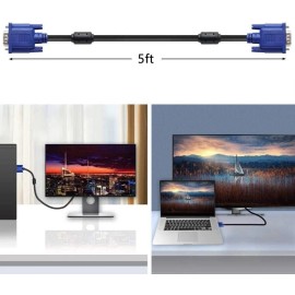 Unbranded for Dell VGA Male To Male Monitor Cable 5ft Model 453010100321R0