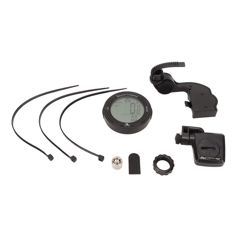 Multifunction Bike Computer Bike Thermometer Road Bike Watch (White Background