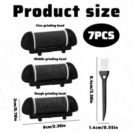 for Scholl Foot File Replacement Rollers,7PCS Foot Roller,Feet Stone Hard Skin Remover for Feet Pedicure Hard Skin Remover Rollers Heads