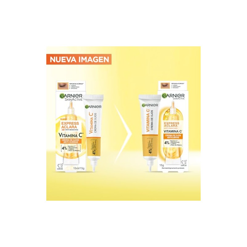 Garnier Express Aclara Crema de Ojos para Reducción Ojeras con
