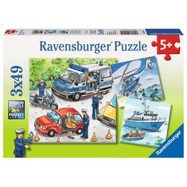 Ravensburger - Policias en Accion Rompecabeza de 147 Piezas, Multicolor, 9221