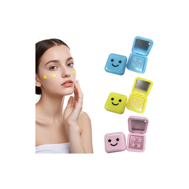 96 Estrellas para Granos, 3 Cajas de Parches para Acne