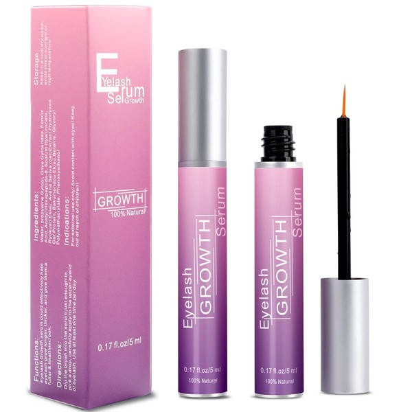 Premium Eyelash Growth Serum and Eyebrow Enhancer by Aomock, Lash