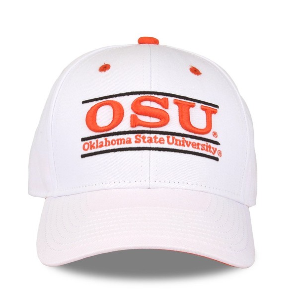 NCAA Oklahoma State Cowboys Unisex NCAA The Game bar Design Hat Oklahoma State, White, Adjustable