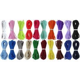 ZHFMLY Assorted Elastic Beaded Cords 2mm 2/25 inch 300ft Elastic Bracelet String for Bracelets,Small Bungee Shock Cord for DIY Crafts, Beading and Sewing (ZH168)