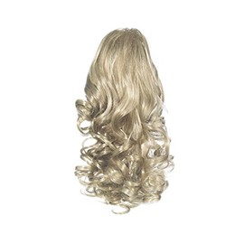 Love Hair Extensions Curly Crocodile Clip Synthetic Hair Ponytail Colour 18/22 Medium Ash Brown/beach Blonde 12 -inch