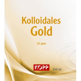 Colloidal Gold Concentration 10 ppm | 250 ml Including Dosing Cup | Purity 99.99% | Highest Quality | Laboratory Quality | Bidestilled Water | Fine Gold