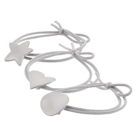 FOMIYES 3pcs Chic Minimalist Hair Ties Star Round Heart Designs Gentle Scalp High Elasticity for Secure Ponytails Hair Accessories for Everyday and Outdoor Use