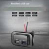 Tuperoymse USB+PD 12V/24V USB Charging Splitter Outlet for Motorcycle -Truck