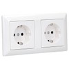 Jung Complete set: 2x socket A 1520 KI WW and