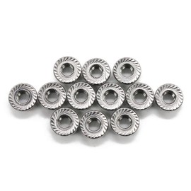 18-8 Stainless Steel Flange Nut, 1/4"-20 Thread Size,(50 PCS),by Fullerkreg
