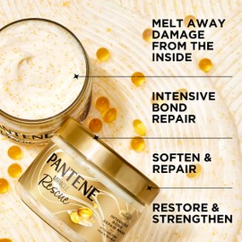 Pantene Miracle Rescue Hair Mask, Intensive Bond Repair with Melting Pro-V Pearls, Melts Away Damage, Builds Bonds, Strengthens Against Damage, Deep Conditioning for Dry Damaged Hair, 10.1 fl oz