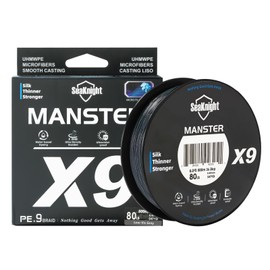 SeaKnight X9 Braided Line 9Strand PE Braided Fishing Line - Highly Abrasion Resistant, Great Knot Strength, Ultra-Thin Diameter, Improved Colorfastness -Fishing Line for Freshwater Saltwater