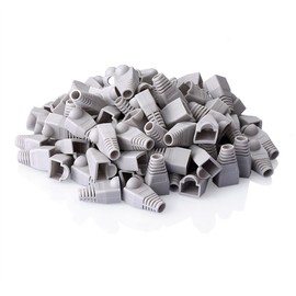 S SIENOC Plastic RJ45 Cat5e Network Modular Connector Boot Cover 100pcs Grey