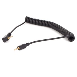 vhbw Cable Connection Cable Compatible with Canon EOS 1000D, 100D, 1100D, 1200D, 1300D, 200D, 300D, 350D Camera, DSLR - 120 cm, Coiled Cable