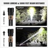 SKYFIRE Rechargeable Flashlight High Lumens,LED Flashlight with Ignition Lens,Zoomable,Four Modes,Waterproof