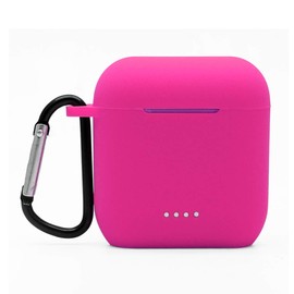 USSJ Protective Silicone Case Compatible with Tozo t6, Front LED Visible, Premium Accessory Shockproof tozo t6 Case Cover with Keychain. (Rose Red)