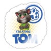 Spreadshirt Talking Tom Logo Paw Sticker, 10 x 10 cm,