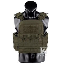 KRYDEX CPC Plate Carrier Tactical Heavy Duty MOLLE Vest Mag Pouch Size Medium - Ranger Green / RG