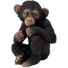 4.13 Inch Baby Chimpanzee Decorative Statue Figurine, Black and Brown