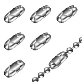 50 PCS Roller Blind Chain Connectors Stainless Steel Ball Chain Connectors Replacement Blind Cord Connector Clips Blind Pull Cord Connector for Roller Blind Roman Blind and Vertical Blinds Chains