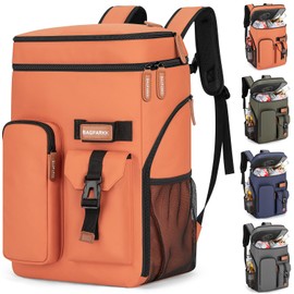 Insulated Cooler Backpack,33 Cans Multifunctional Double Deck Leakproof Cooler Bag with Sternum Strap,Large Capacity Lightweight Travel Camping Beach Backpack Cooler Ice Chest for Men Women