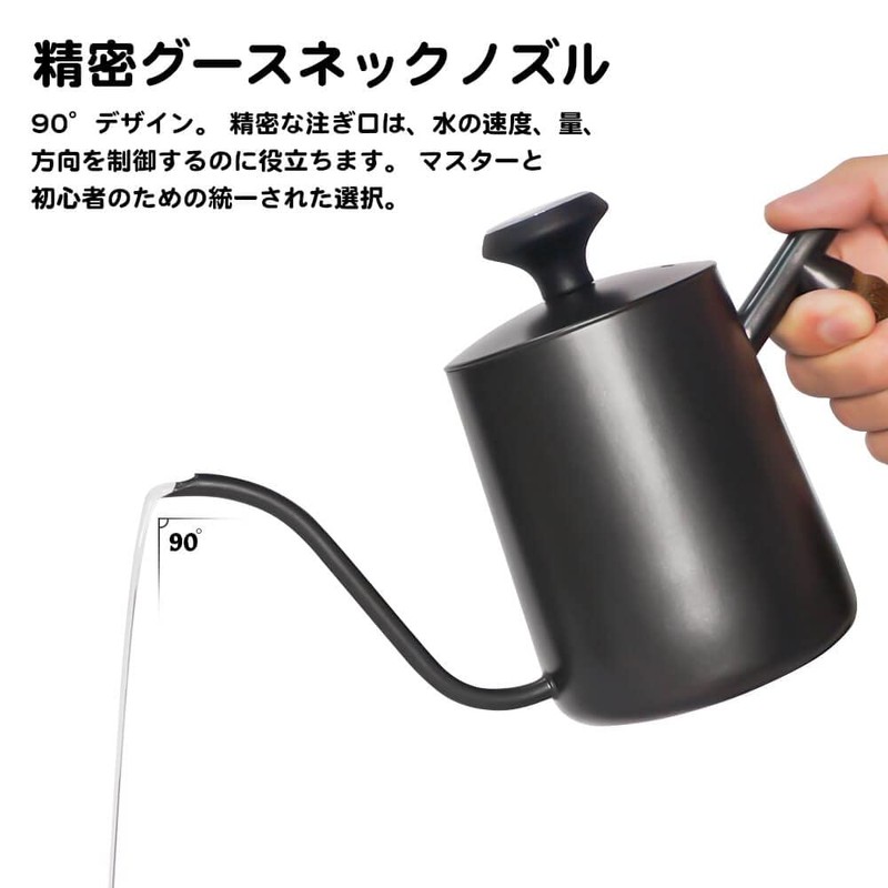 SOTECH Thermometer, Stainless Steel Gooseneck Kettle, Drip Pot, Coffee Kettle(600ml/20oz)