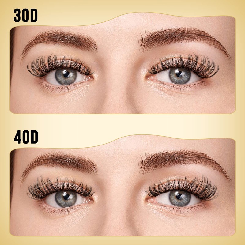 QUEWEL Cluster Lashes, Pack of 320 Individual Eyelash Extensions, 0.07C