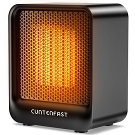 Electric Space Heater, Lightweight PTC Ceramic Fast Heating Desk Heater for Office, Bathroom Portable Mini Personal Heater with Overheating Tip-Over Protection for Office Desk, Camping, Indoor Use