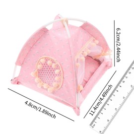 F Fityle 1/12 Dollhouse Tent Photo Props Decorative DIY Playhouse Model, Mini Kids Play Tent for Window Display DIY Model