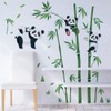 Runtoo Panda Animals Wall Decal Bamboo Forest Wall Stickers for