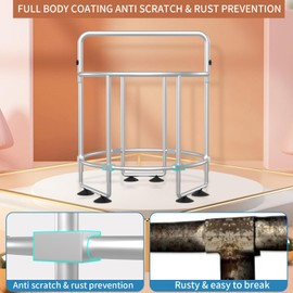 Trampoline for Kids, Upgrade Full Anti-Rust 440lbs Indoor Outdoor Toddler Trampoline with Net, 48" Adjustable Baby Toddler Trampolines, SJD-Red Yellow-48