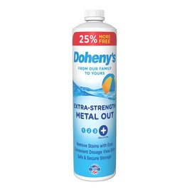 Doheny's Extra-Strength Metal Out Pool Treatment | Professional-Grade, Highly Concentrated Formula | Reduces Staining, Scaling & Discoloration | Dosage View Stripe | 40 Oz. Bottle