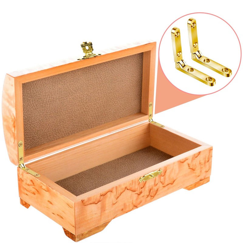 Joez Wonderful 12 Pcs 90 Degree Hinges, Wooden Box Hinge