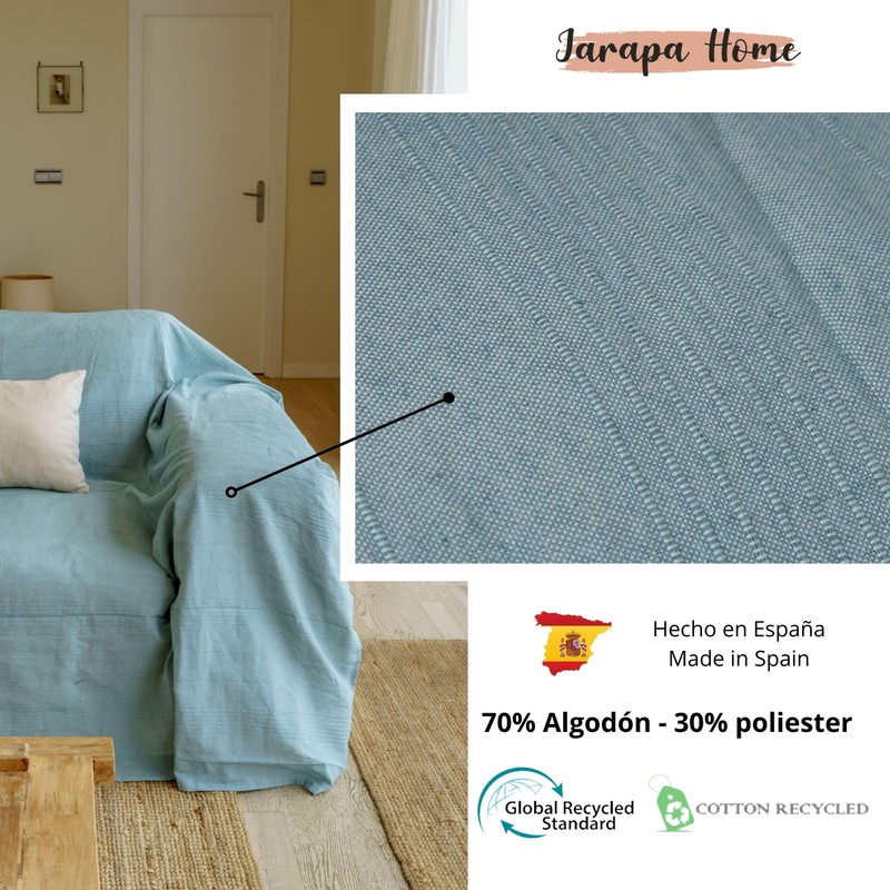Duvet and Multipurpose Blanket for Sofas, Beige and White Quilts.Multipurpose