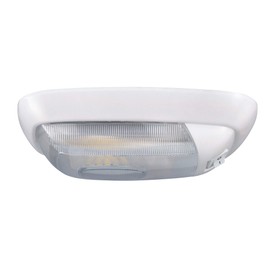 RecPro RV 12v LED Single Dome Lighting Fixture Includes Switch | White Housing | 3200K or 4200K | RV LED Lights | Interior Lighting | Clear Lens (4200K, 1 Light)