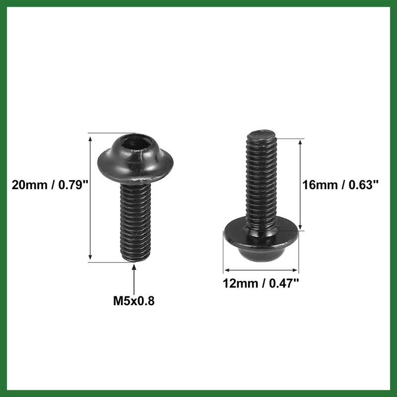 Motoforti 10pcs M5 Motorcycle Fairing Windscreen Screw Bolt Titanium Tone