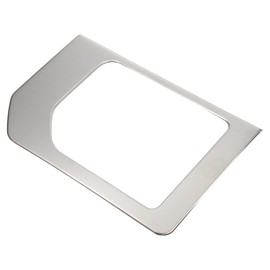 A ABSOPRO Gear Shift Frame Trim Sticker Central Gear Shift Panel Cover for Toyota Tundra 2014 2015 2016 2017 2018 2019 2020 2021 Stainless Steel Silver Tone