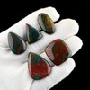 CRYSTALIS Wholesale 5pcs Natural Bloodstone Loose Gemstone Bulk Cabochons Jewelry